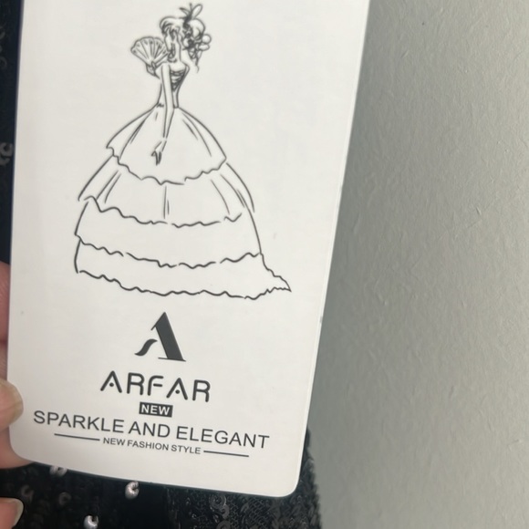 A ARFAR Prom Dress for Women Sphagetti Strap Sequin Party Dress Size XL - Picture 3 of 4
